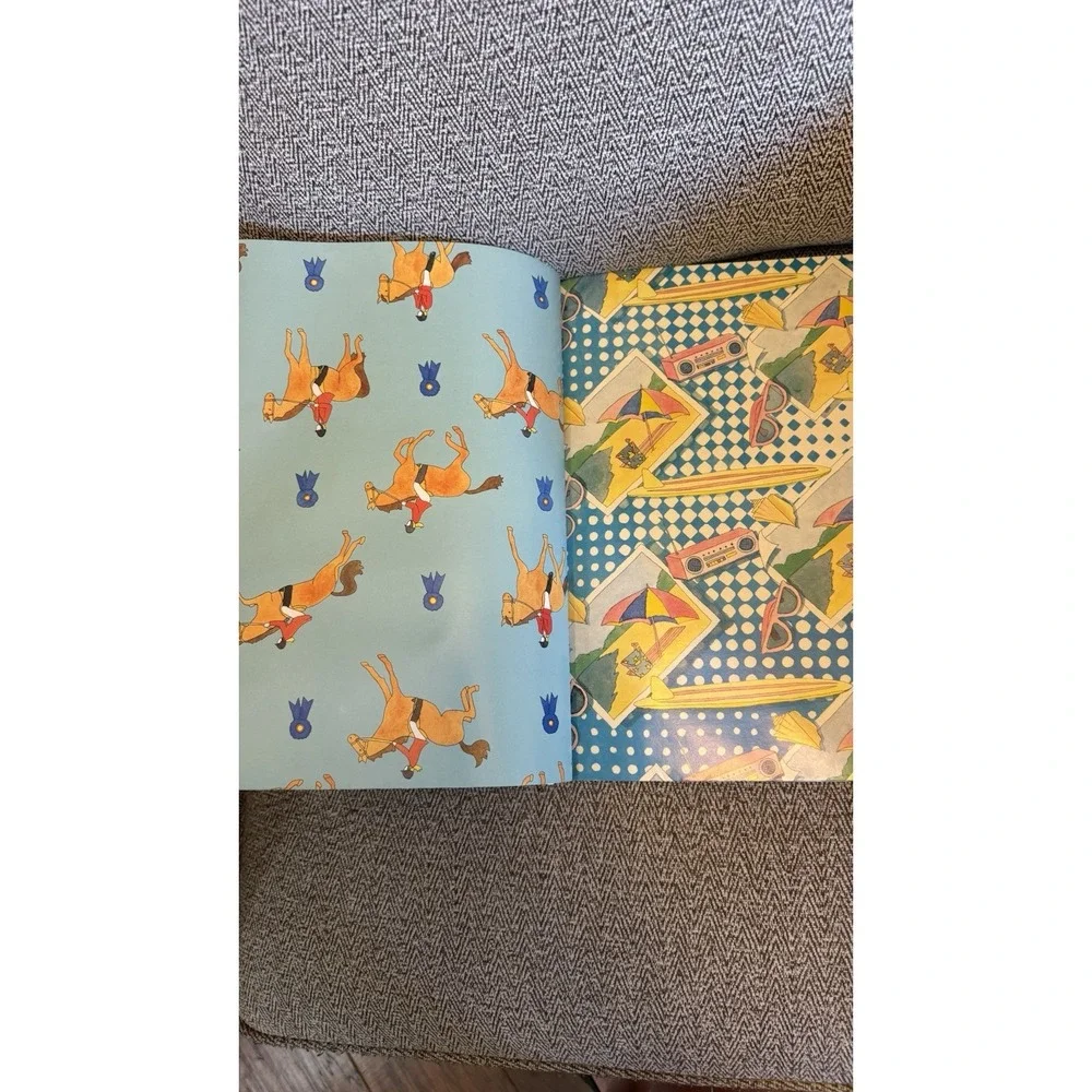 Vintage Wrapping Paper 1989 Super Wraps for Kids by Clair Moritz Y2K